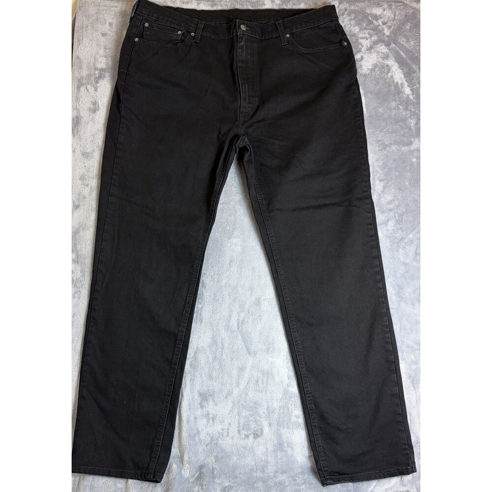 Levis 541 Mens Athletic Fit Straight Black Denim Jeans Size 42 x 34 EUC